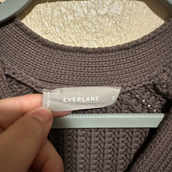 Everlane The Texture Knitted‎ Cardigan Size Small Grey Button Front - Picture 4 of 7
